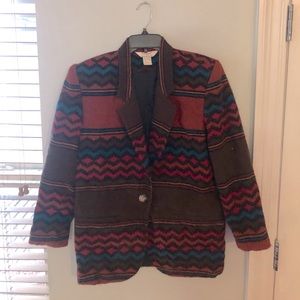 Index Patterned Coat Size S!